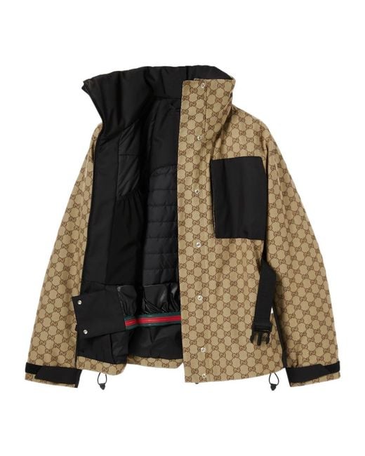 Gucci Natural Gg Technical Fabric Jacket