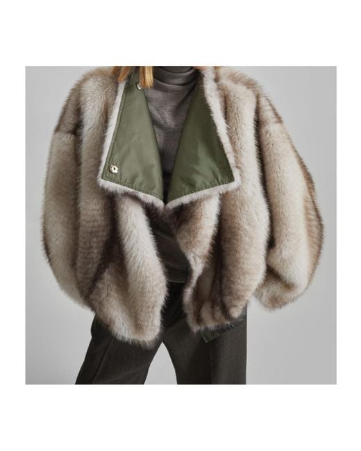Frankie Shop Green Long Sleeved Reversible Coat