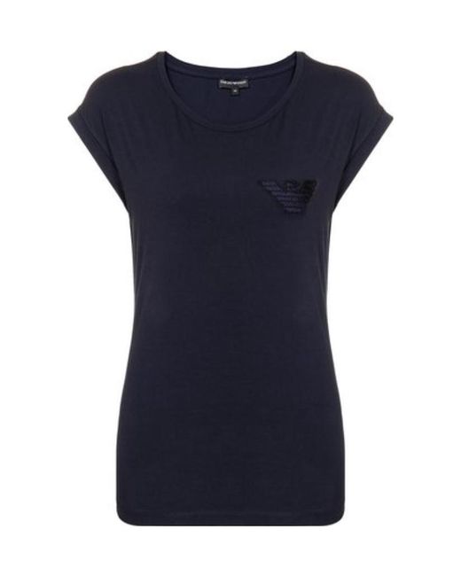 Emporio Armani Blue Round-Necked T-Shirt