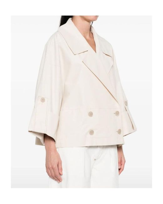 Peserico Natural Double-Breasted Blazer