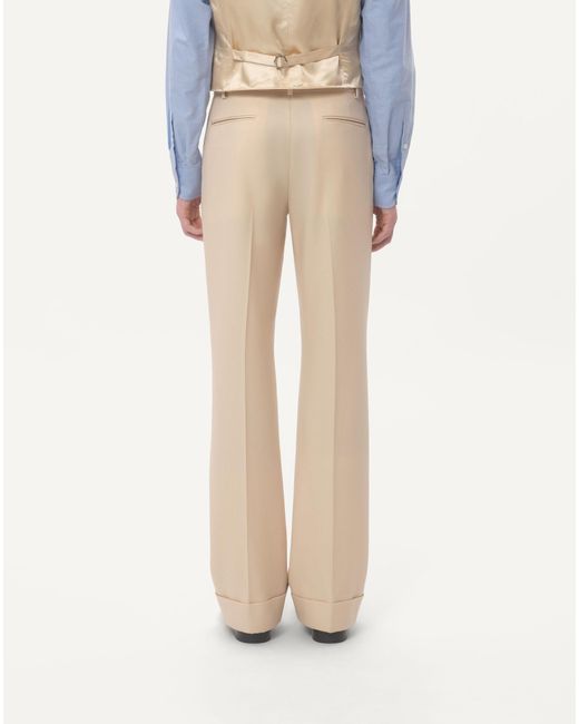 Valentino Natural Turn-Up Hem Tailored Trousers for men