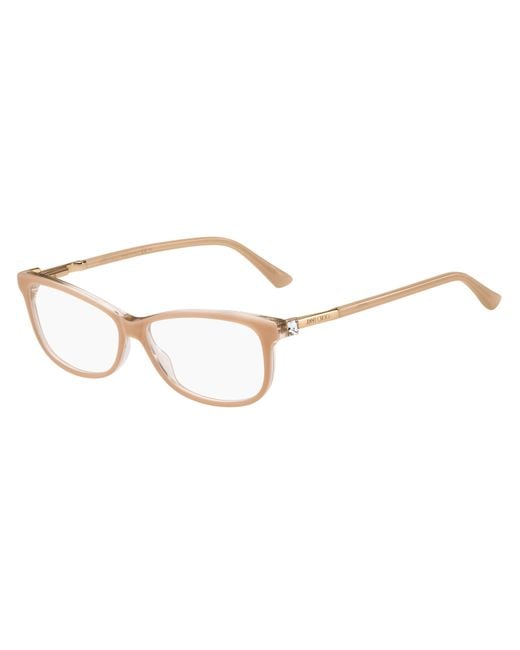 Jimmy Choo White Eyewear Rectangular Frame Glasses