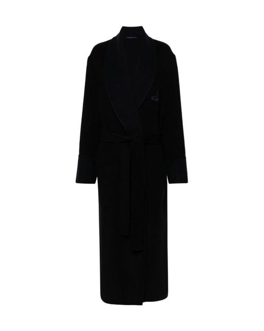 Vivienne Westwood Black Long-Sleeved Embroidered Coat