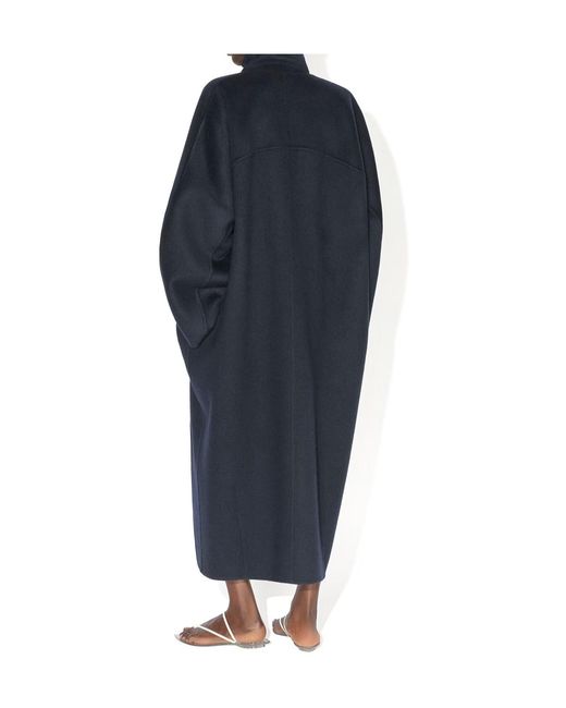 Alaïa Blue Cashmere Open-Split Coat
