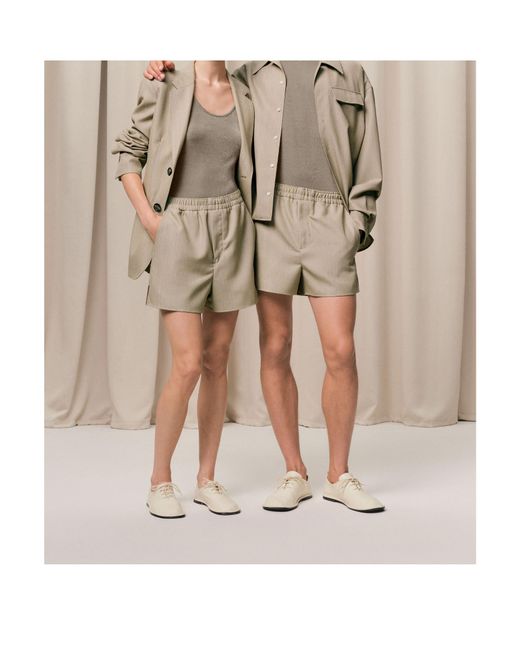 AMI Natural Ami Elastic Waist Shorts for men