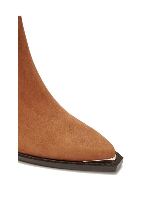 Ermanno Scervino Brown Suede Ankle Boots