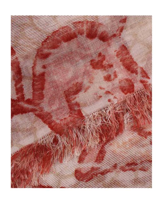 Faliero Sarti Pink Printed Scarf