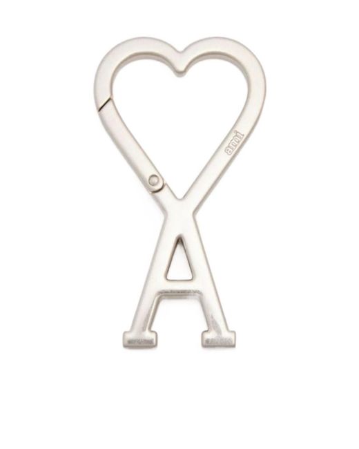 AMI Metallic Heart Logo Keychain for men