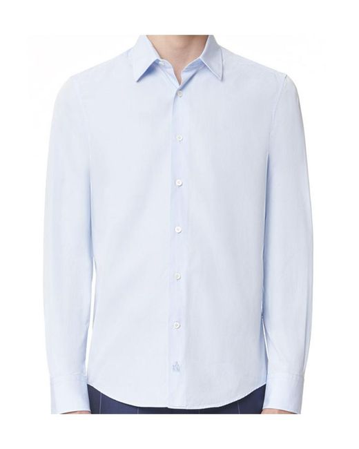 Lanvin White Long-Sleeved Cotton Shirt for men