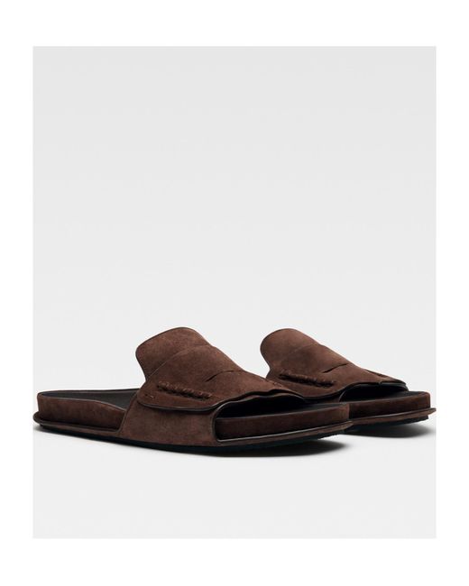 Jacquemus Brown The Mocassin Sandals for men