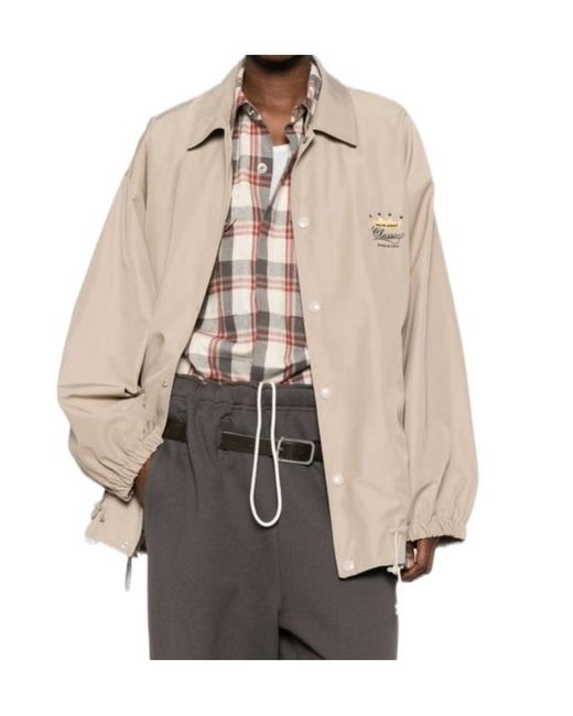 Magliano Natural Button-Up Drawstring Hem Jacket for men