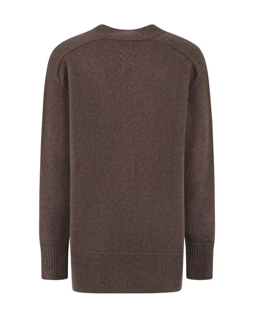Nili Lotan Brown Jaycee Wool Blend Cardigan