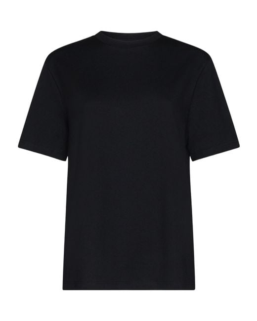 Jil Sander Black Logo Printed Crewneck T-Shirt