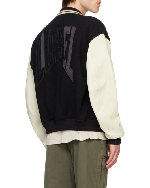 DIESEL Black Bomber Jackets for men