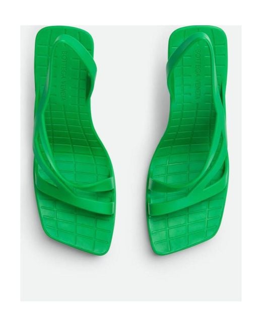 Bottega Veneta Green Jimbo Slingback Heeled Sandals