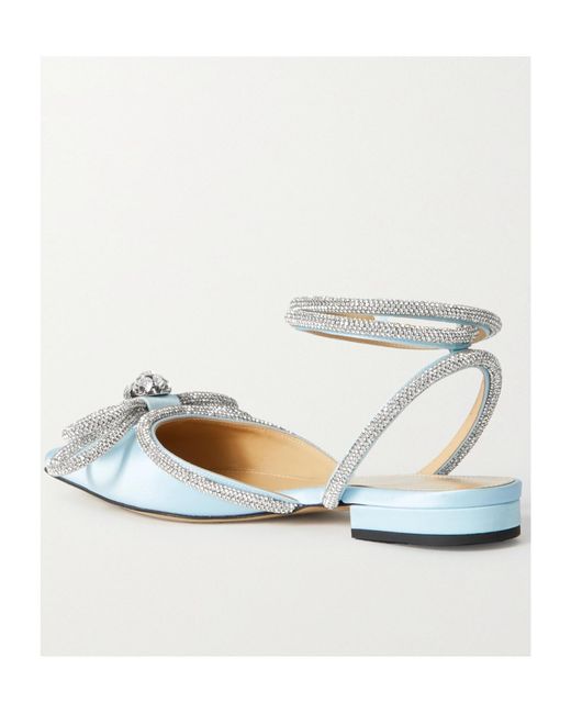 Mach & Mach White Pointed Ballet Shoes