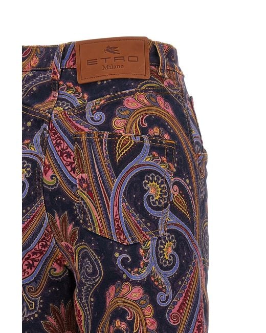 Etro Purple Flared Jeans