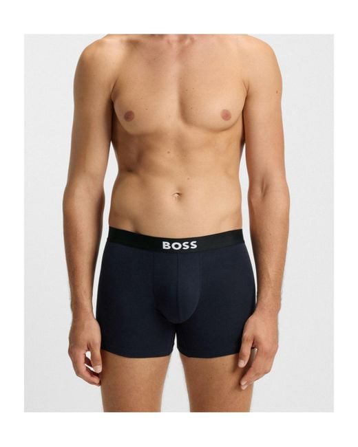 Boss Black Striped Boxer Briefs (Set Of Two) for men