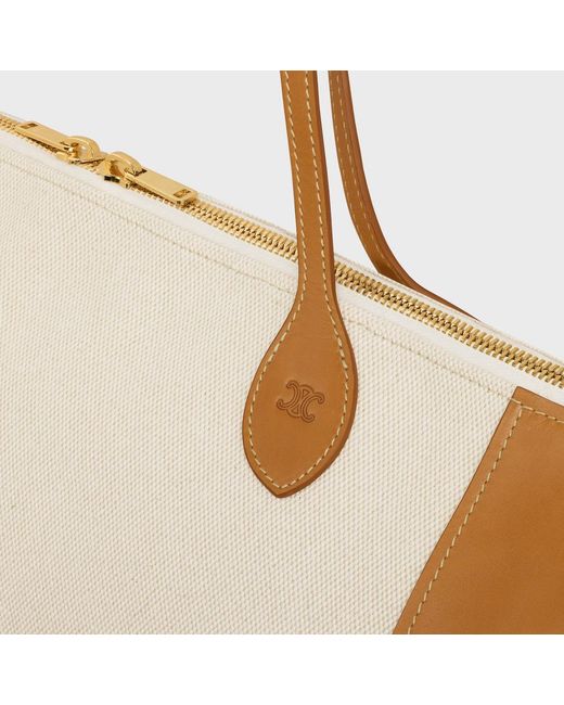Céline White Cabas Frame East West