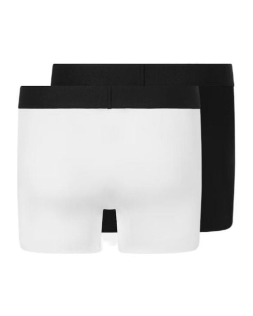Versace Black Logo-Jacquard Two-Pack Long Trunks for men
