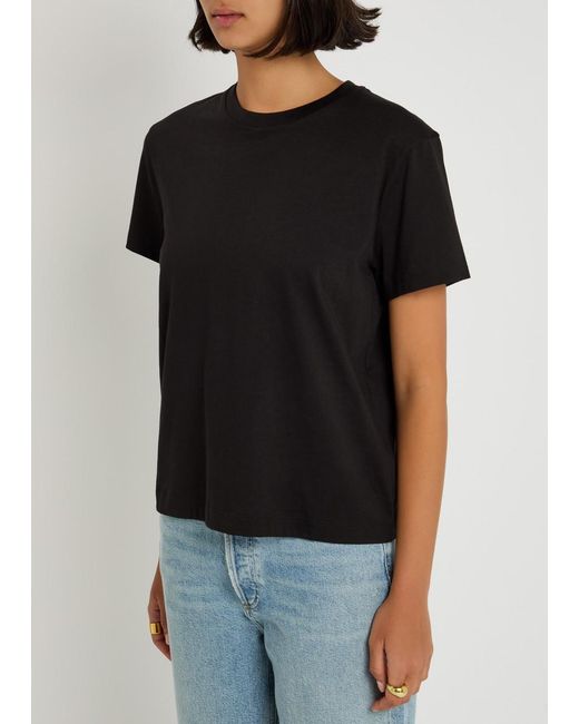 Vince Black Crew Neck Pima Cotton T-Shirt