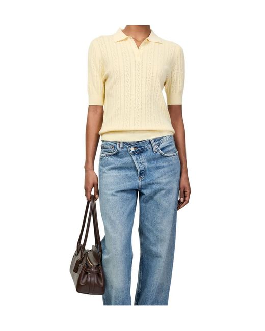 Lisa Yang Natural Cristine Polo Shirt