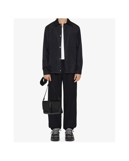 Givenchy Black Logo Embroidered Button-Up Jacket for men