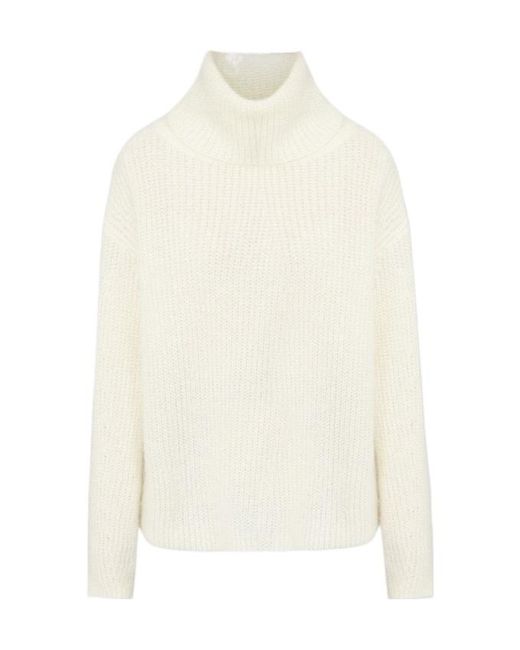 Boss White Boss Roll Neck Knitted Jumper
