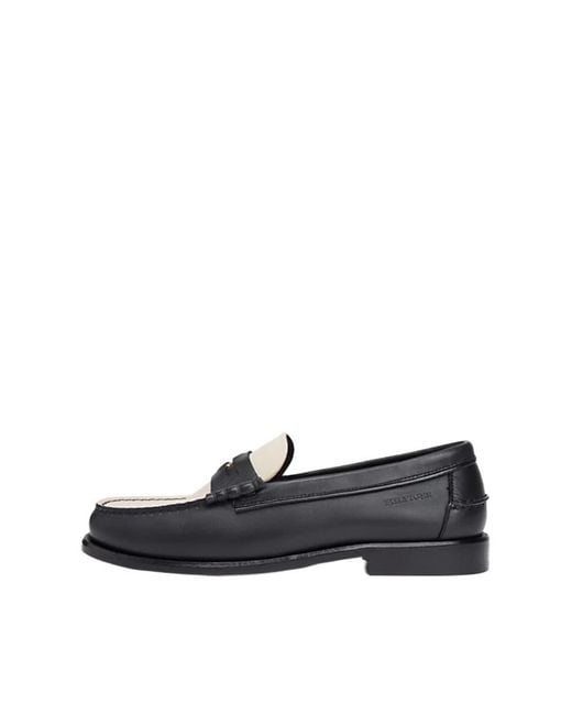 Tommy Hilfiger Black Two-Tone Loafers for men