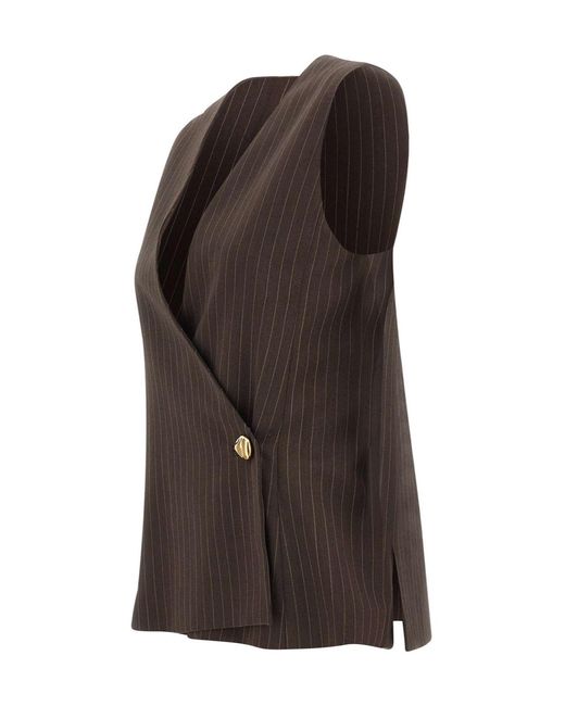 Marella Brown Striped Vest