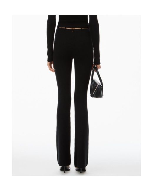Alexander Wang Black Ribbed Bootcut Pants