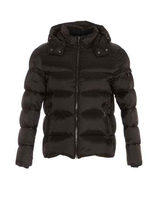 Moorer Black Brett-Sh Hooded Down Jacket for men