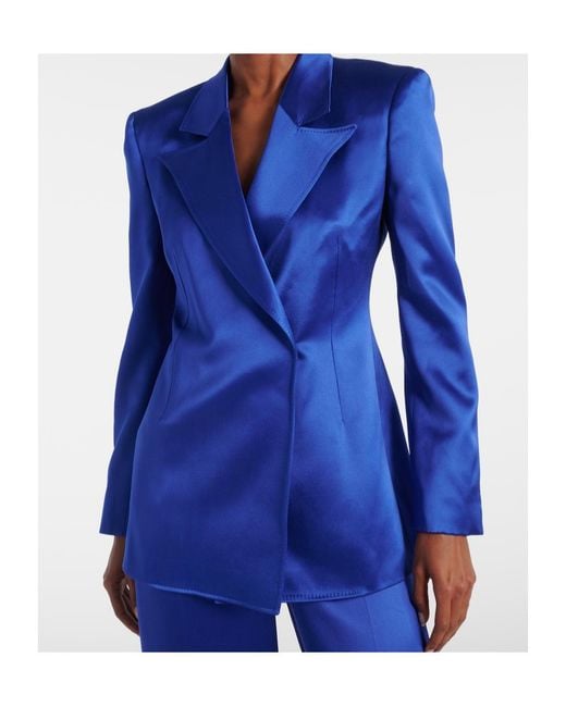 Gabriela Hearst Blue Aleah Silk Blazer