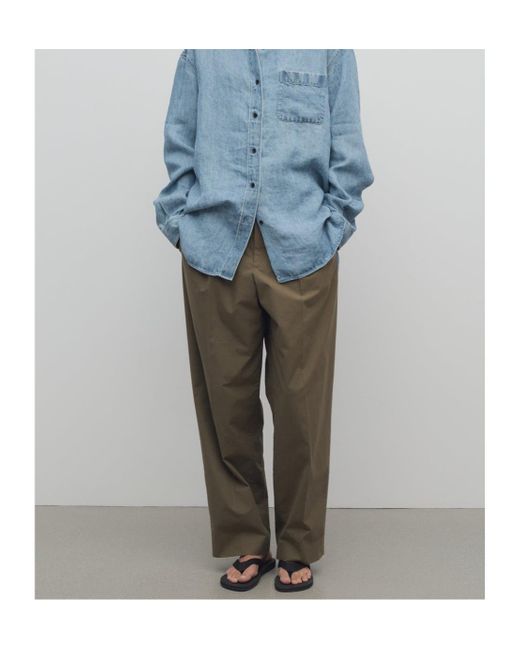 The Row Green Lilas Straight Leg Pants
