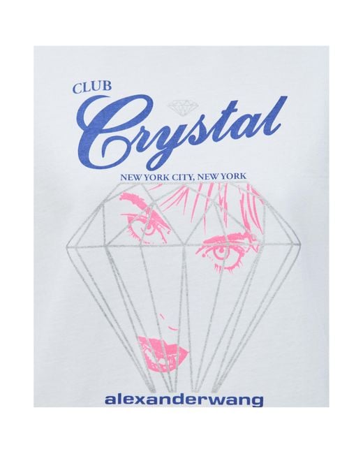Alexander Wang White Long-Sleeved T-Shirt With Round Neck