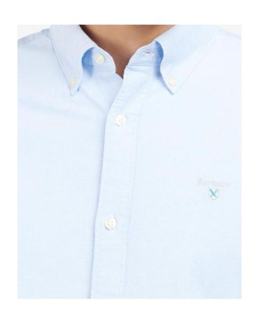 Barbour Blue Button-Down Plain Shirt for men
