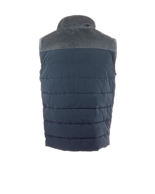 EA7 Blue Logo Sleeveless Down Jacket for men