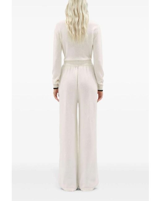 MSGM White Wide-Leg Trousers