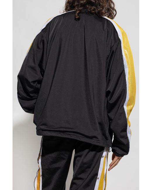 VTMNTS Black Number Printed Zipped Track Jacket for men