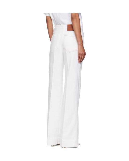 Victoria Beckham White Alina Jeans