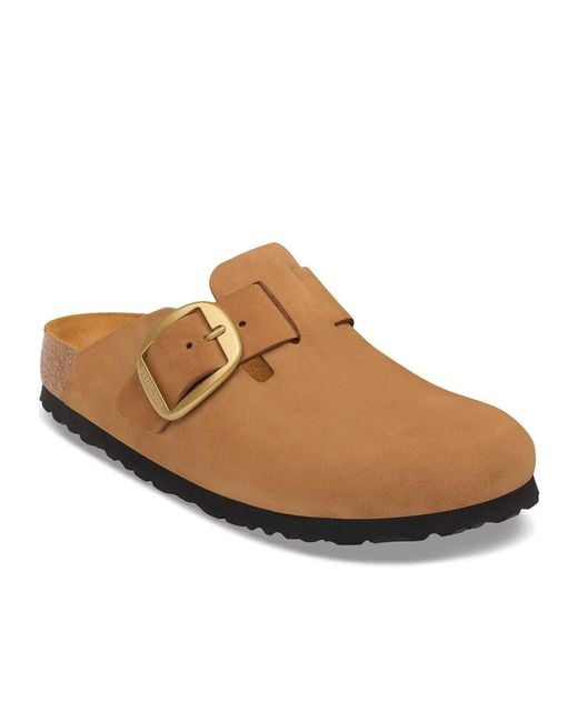 Birkenstock Brown Big-Buckle Leather Sandals