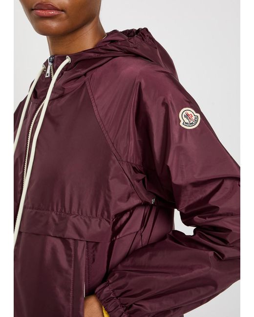 Moncler Purple Coquelicot Hooded Shell Jacket