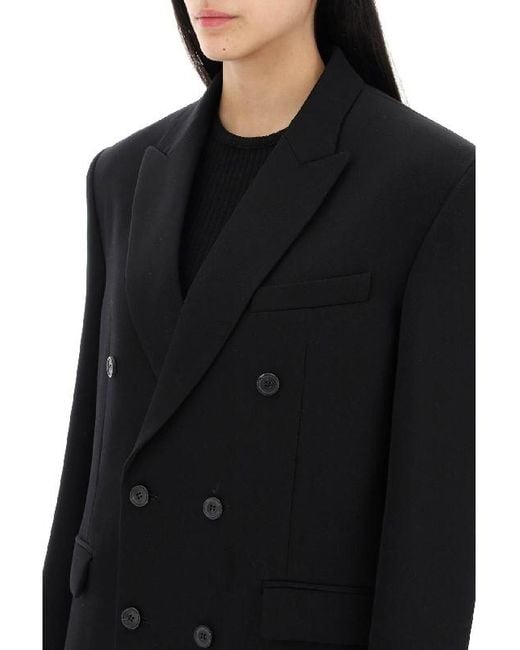 Wardrobe NYC Black Double-Breasted Suit Jacket