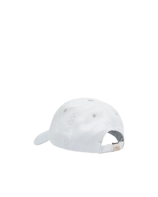Stone Island White Logo Baseball Cap for men