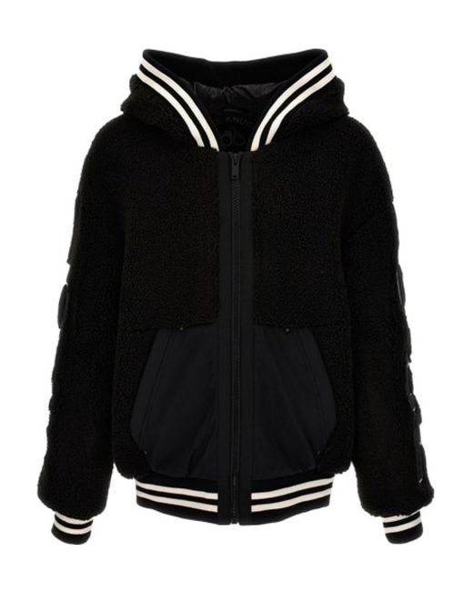 Moose Knuckles Black Long-Sleeved Zipper Casual Jacket for men