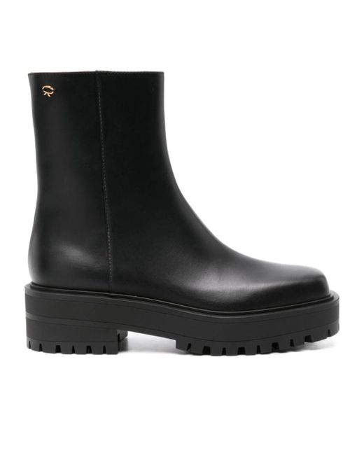 Gianvito Rossi Black Put On Short Boots