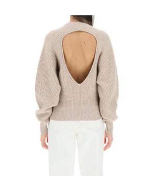 Isabel Marant Natural Palma Cashmere Open Back Sweater