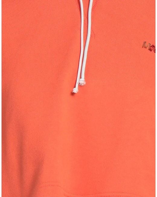Marni Red Solid Color Short-Sleeve Hooded T-Shirt