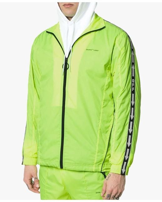 Off-White c/o Virgil Abloh Green Zipper Casual Jacket for men
