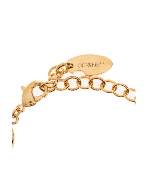 Off-White c/o Virgil Abloh Metallic Logo Engraved Bracelet